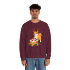 Shiba Inu Reindeer Sweatshirt – Cute Dog with Holiday Cake Crewneck