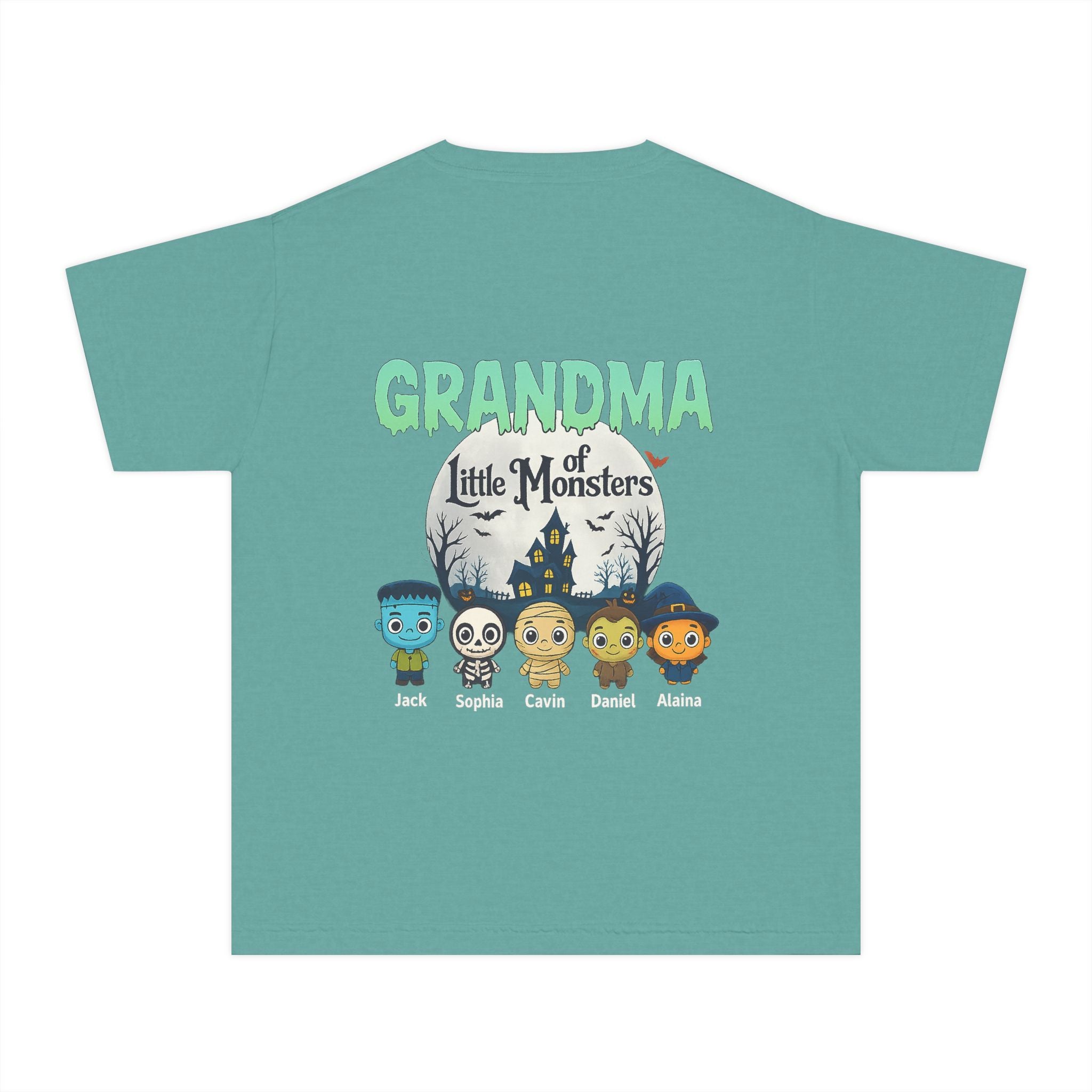 Halloween Grandma T-Shirt – Cute Little Monsters Custom Names