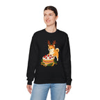 Shiba Inu Reindeer Sweatshirt – Cute Dog with Holiday Cake Crewneck
