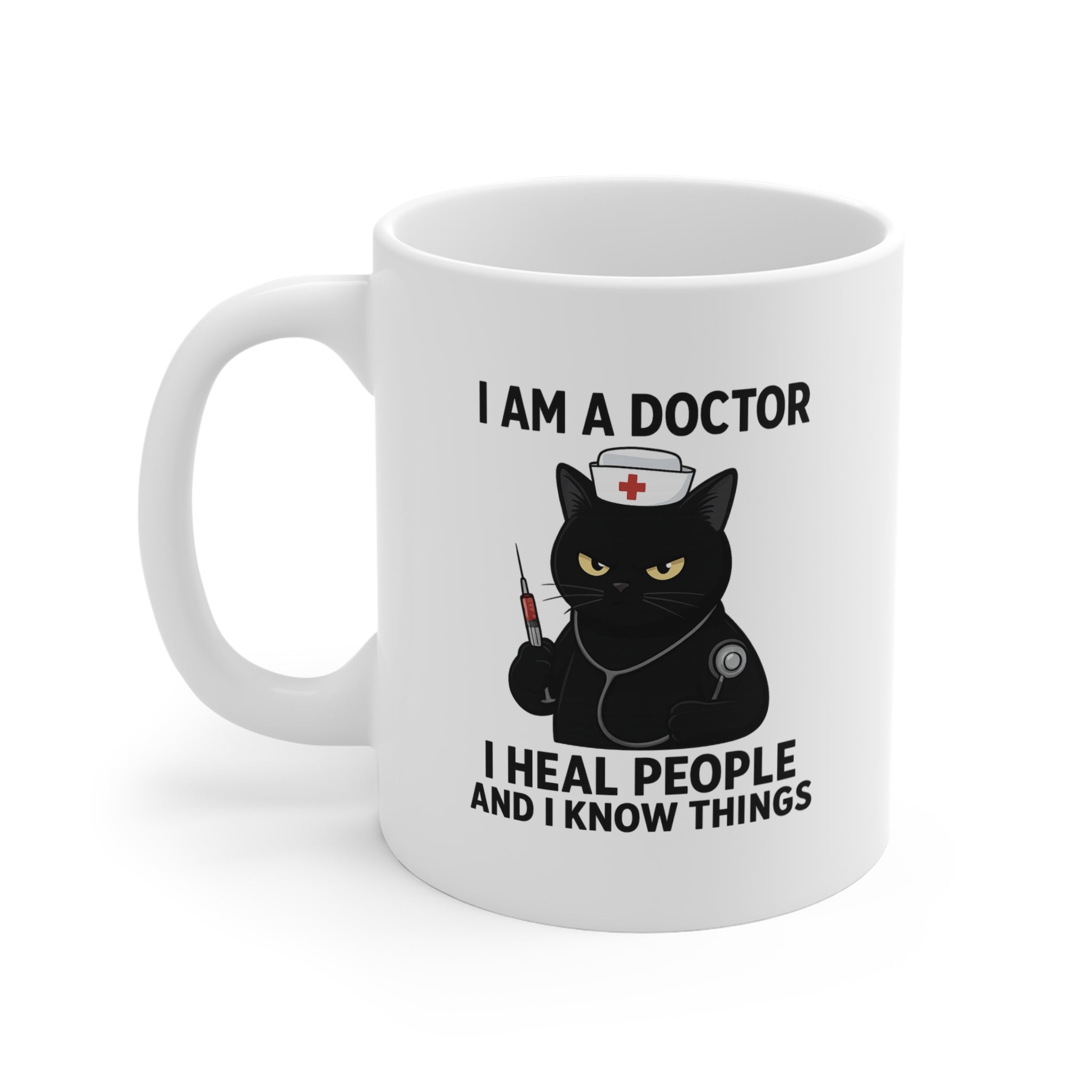 Funny Doctor Cat Mug | Perfect Gift for Nurses and Physicians | Cute Coffee Cup for Healthcare Workers | Animal Lover Mug | Medical Humor