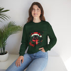 Christmas Cat Sweatshirt — "Meows & Bright" Holiday Crewneck