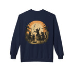 Mystical Animal Gathering Sweatshirt, Cozy Crewneck, Unisex Fleece, Halloween Apparel, Gift for Nature Lovers, Outdoor Adventure
