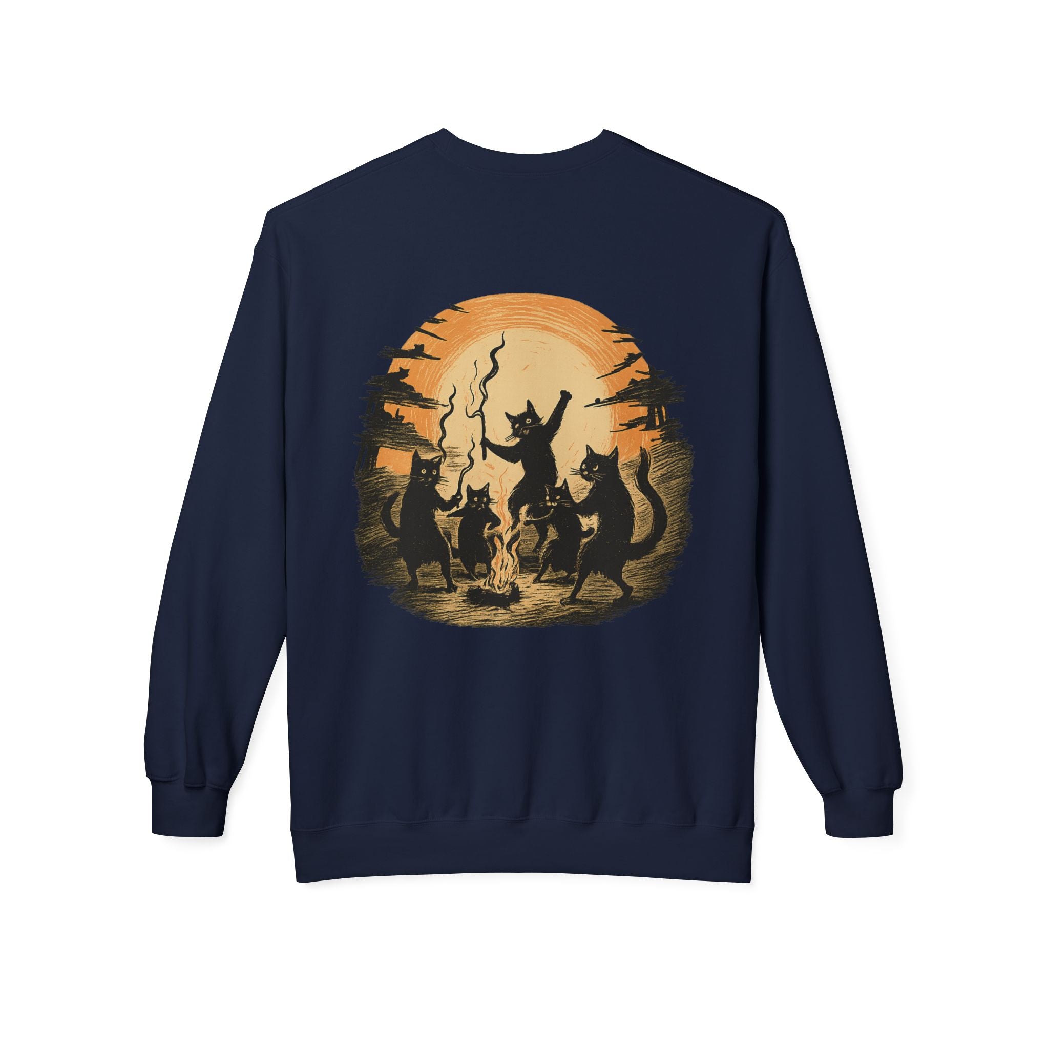 Mystical Animal Gathering Sweatshirt, Cozy Crewneck, Unisex Fleece, Halloween Apparel, Gift for Nature Lovers, Outdoor Adventure