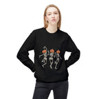 Halloween Skeleton Crewneck Sweatshirt, Unisex Spooky Apparel, Fall Fashion, Pumpkin Head Sweatshirt, Cozy Costume Top