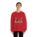 Christmas German Shepherd Sweatshirt – Holiday Dogs in Santa Hats Crewneck