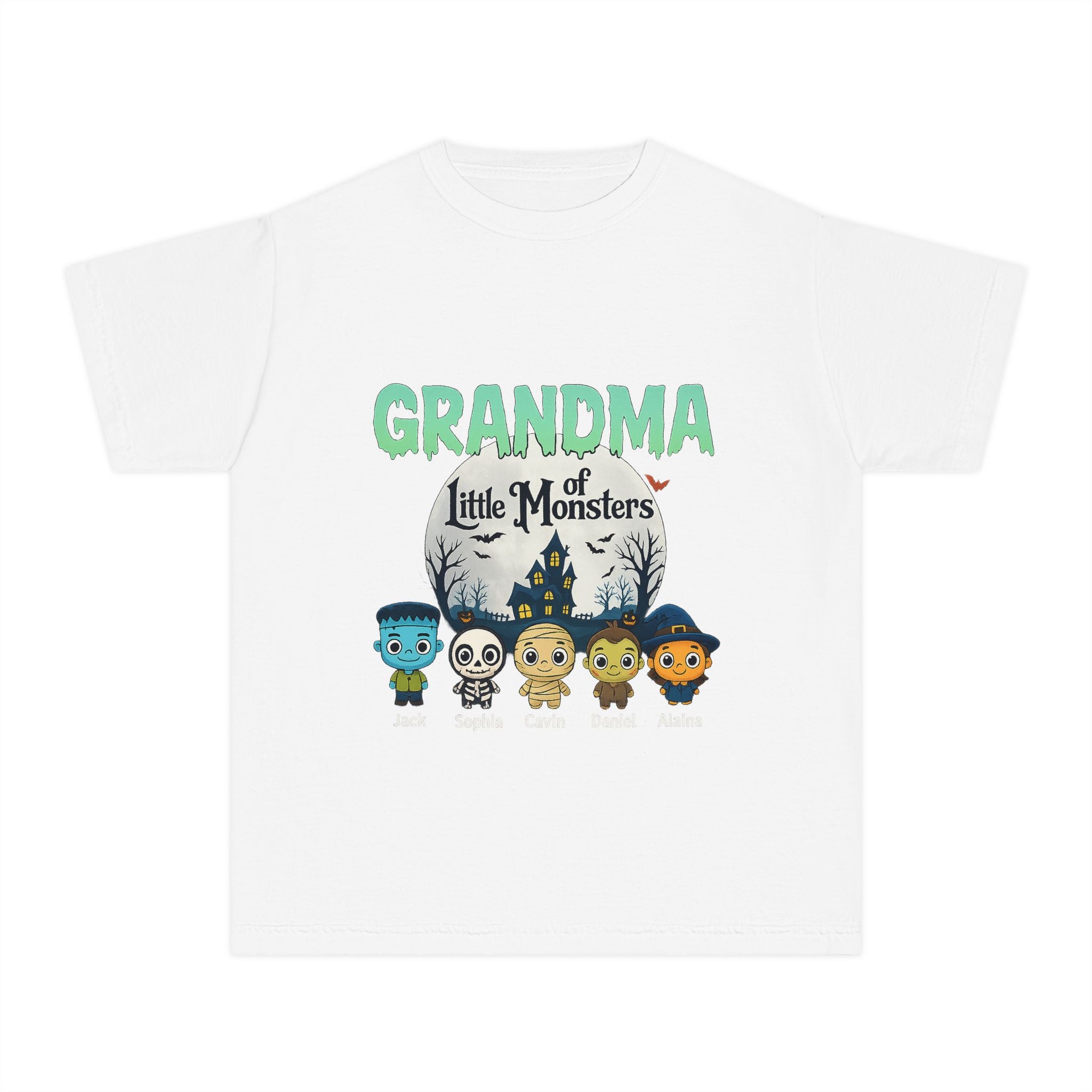 Halloween Grandma T-Shirt – Cute Little Monsters Custom Names