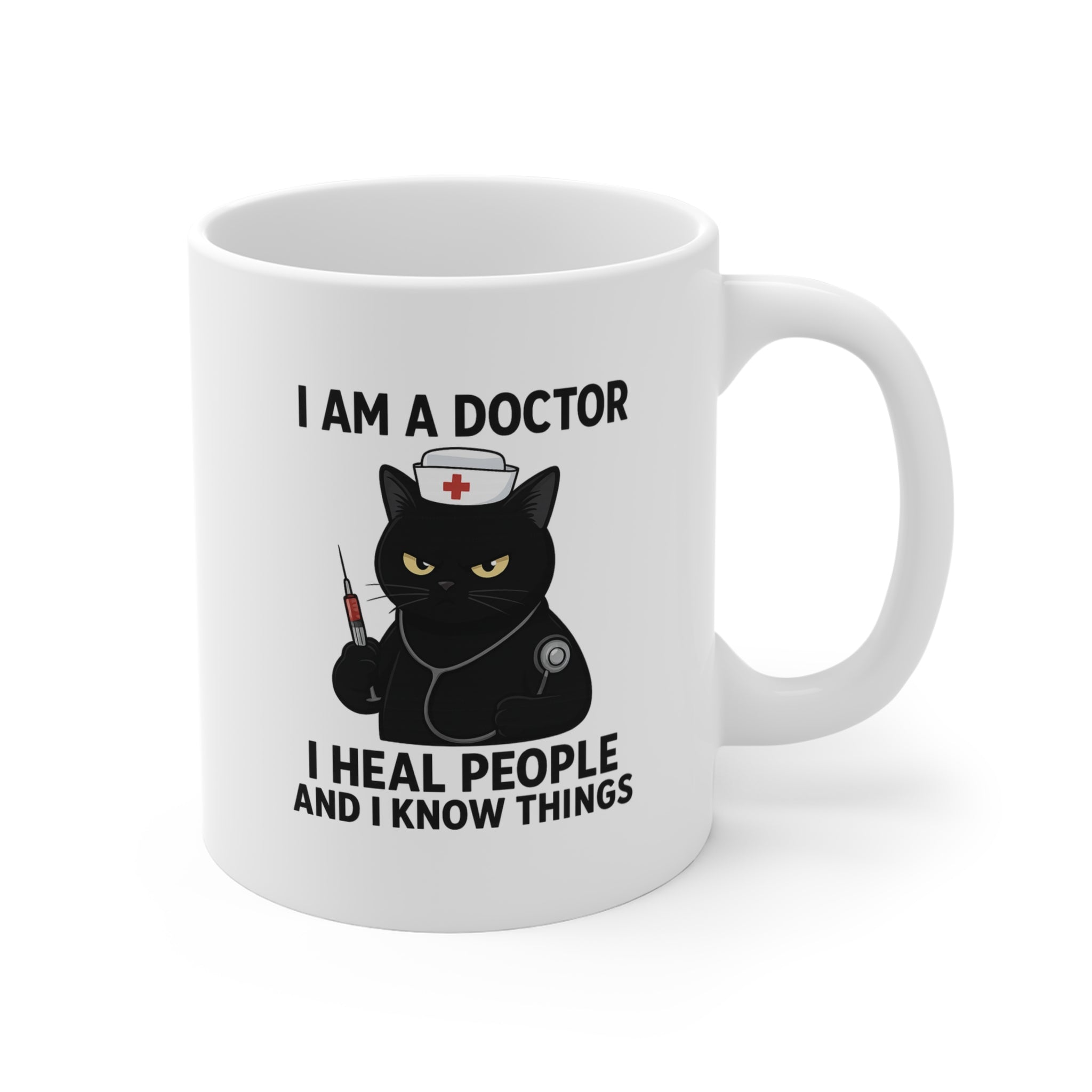 Funny Doctor Cat Mug | Perfect Gift for Nurses and Physicians | Cute Coffee Cup for Healthcare Workers | Animal Lover Mug | Medical Humor
