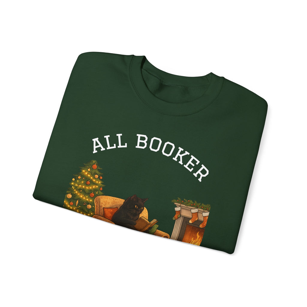 Sweatshirt — "All Booker For Christmas" Cozy Reading Christmas Crewneck