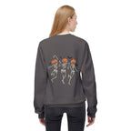 Halloween Skeleton Crewneck Sweatshirt, Unisex Spooky Apparel, Fall Fashion, Pumpkin Head Sweatshirt, Cozy Costume Top