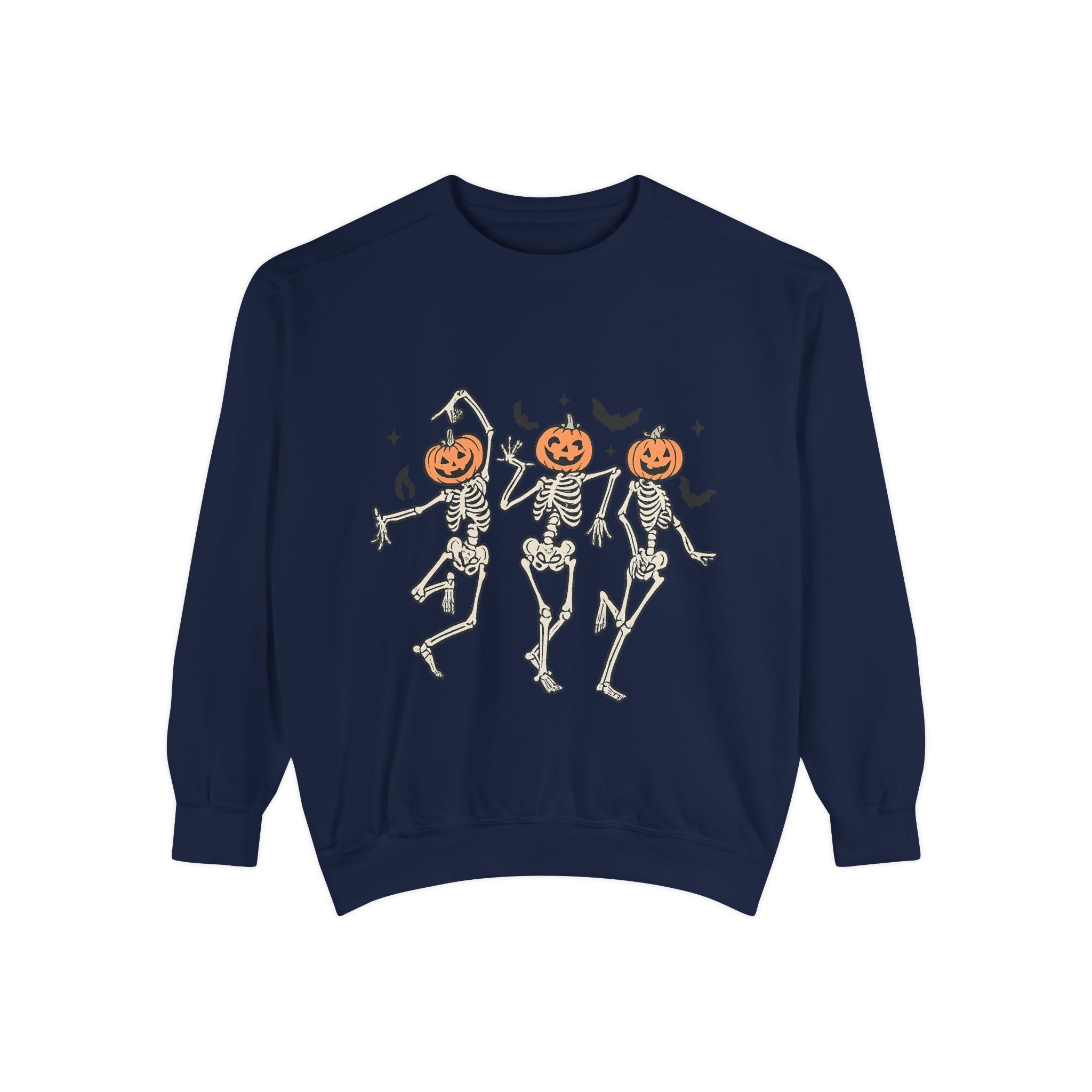 Halloween Skeleton Pumpkin Unisex Sweatshirt, Cozy Fall Apparel, Spooky Season Fashion, Unisex Sweatshirt, Halloween Gift, Casual Outfit