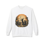 Mystical Animal Gathering Sweatshirt, Cozy Crewneck, Unisex Fleece, Halloween Apparel, Gift for Nature Lovers, Outdoor Adventure