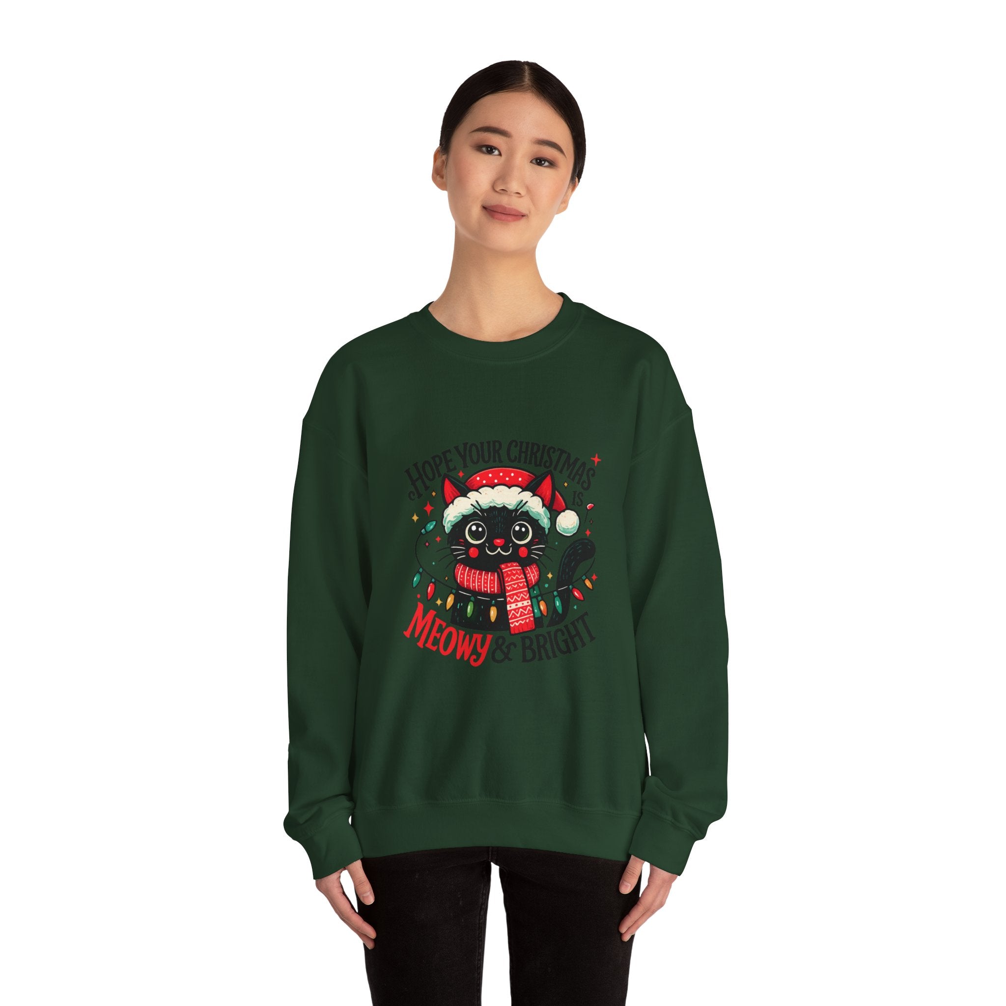 Christmas Cat Sweatshirt — 