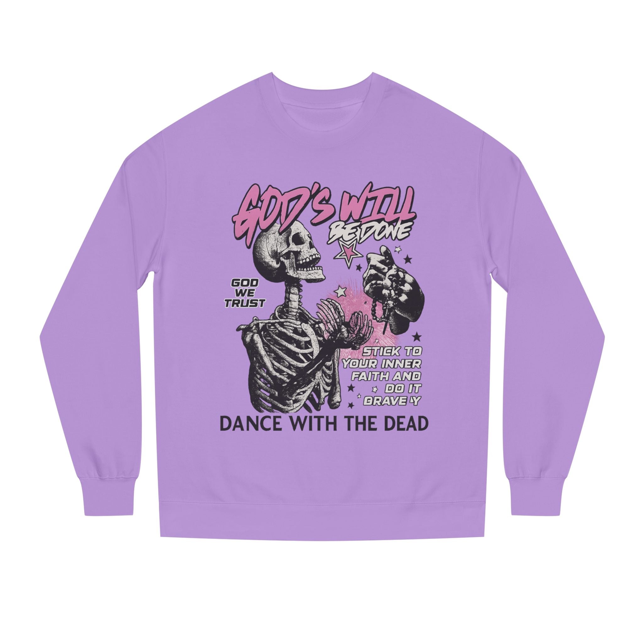 God's Will Sweatshirt, Unisex Crew Neck, Dance with the Dead, Halloween Apparel, Spooky Season Style, Casual Streetwear
