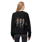 Halloween Skeleton Crewneck Sweatshirt, Unisex Spooky Apparel, Fall Fashion, Pumpkin Head Sweatshirt, Cozy Costume Top