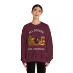 Sweatshirt — "All Booker For Christmas" Cozy Reading Christmas Crewneck
