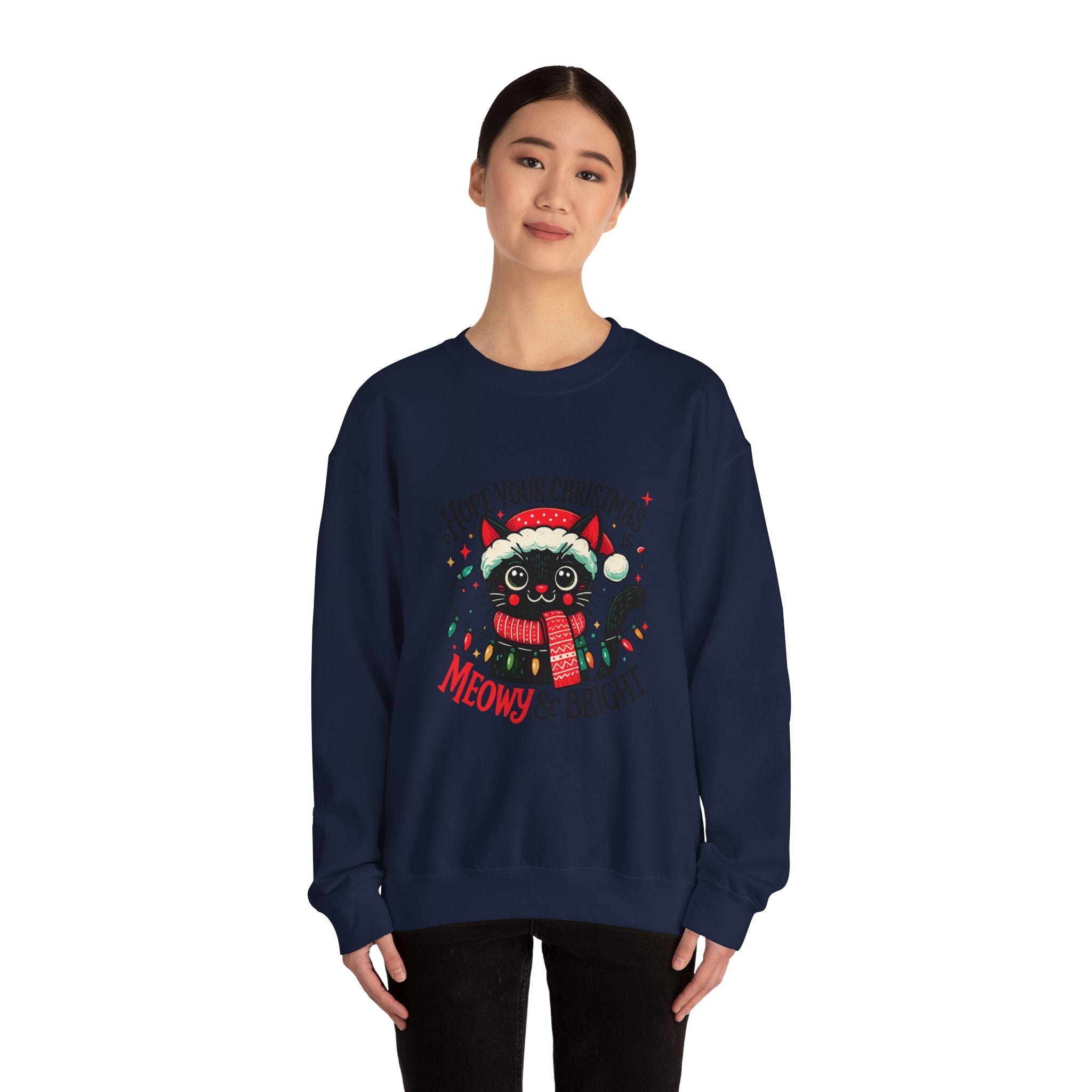 Christmas Cat Sweatshirt — 