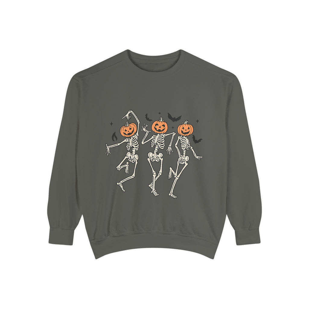 Halloween Skeleton Pumpkin Unisex Sweatshirt, Cozy Fall Apparel, Spooky Season Fashion, Unisex Sweatshirt, Halloween Gift, Casual Outfit