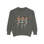 Halloween Skeleton Pumpkin Unisex Sweatshirt, Cozy Fall Apparel, Spooky Season Fashion, Unisex Sweatshirt, Halloween Gift, Casual Outfit