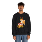 Shiba Inu Reindeer Sweatshirt – Cute Dog with Holiday Cake Crewneck