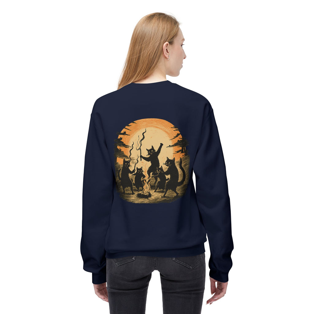 Mystical Animal Gathering Sweatshirt, Cozy Crewneck, Unisex Fleece, Halloween Apparel, Gift for Nature Lovers, Outdoor Adventure