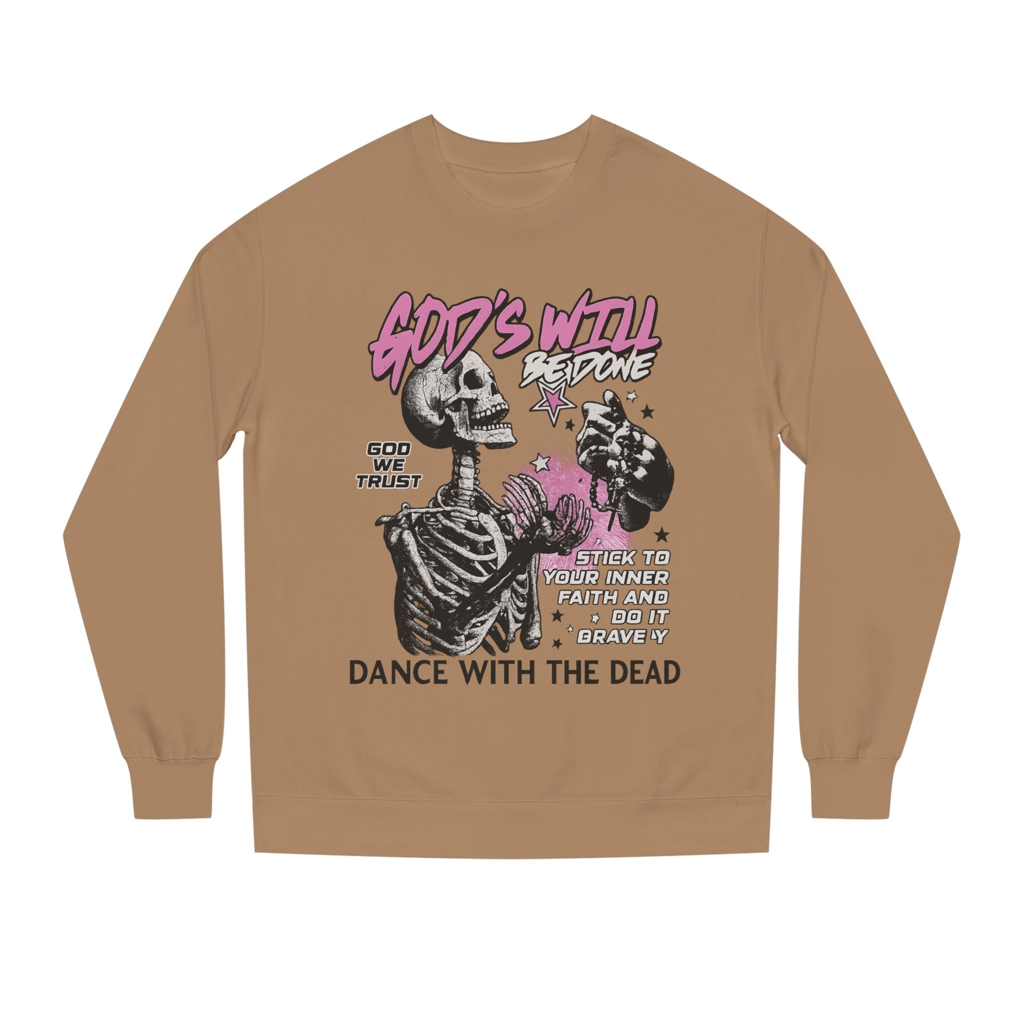 God's Will Sweatshirt, Unisex Crew Neck, Dance with the Dead, Halloween Apparel, Spooky Season Style, Casual Streetwear