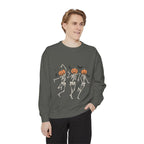 Halloween Skeleton Pumpkin Unisex Sweatshirt, Cozy Fall Apparel, Spooky Season Fashion, Unisex Sweatshirt, Halloween Gift, Casual Outfit