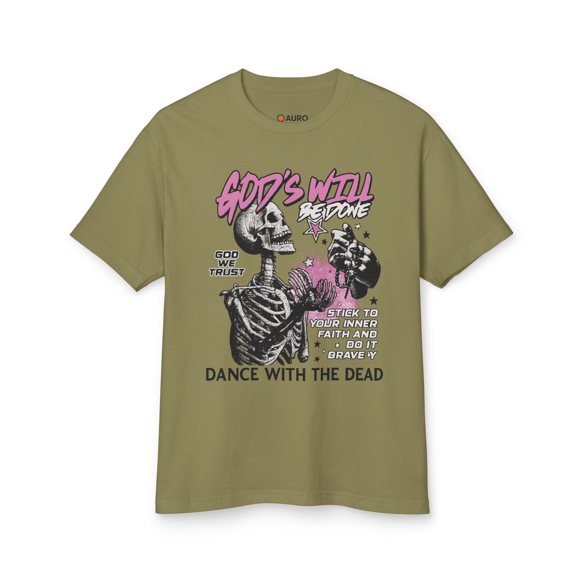 Unisex Heavyweight Cotton Tee - "God's Will Be Done" Graphic Tee, Casual Streetwear, Gift for Him/Her, Halloween, Music Festivals