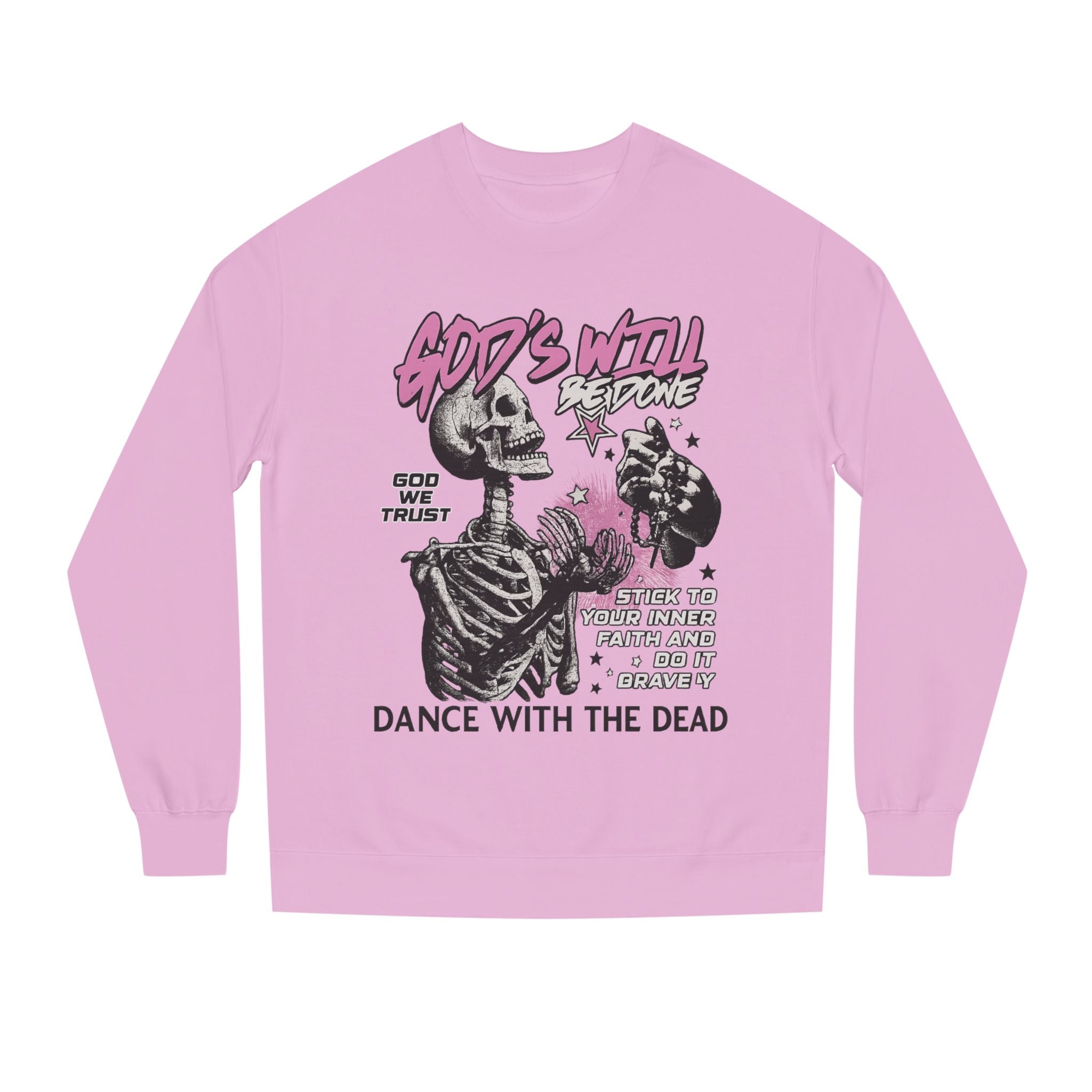 God's Will Sweatshirt, Unisex Crew Neck, Dance with the Dead, Halloween Apparel, Spooky Season Style, Casual Streetwear