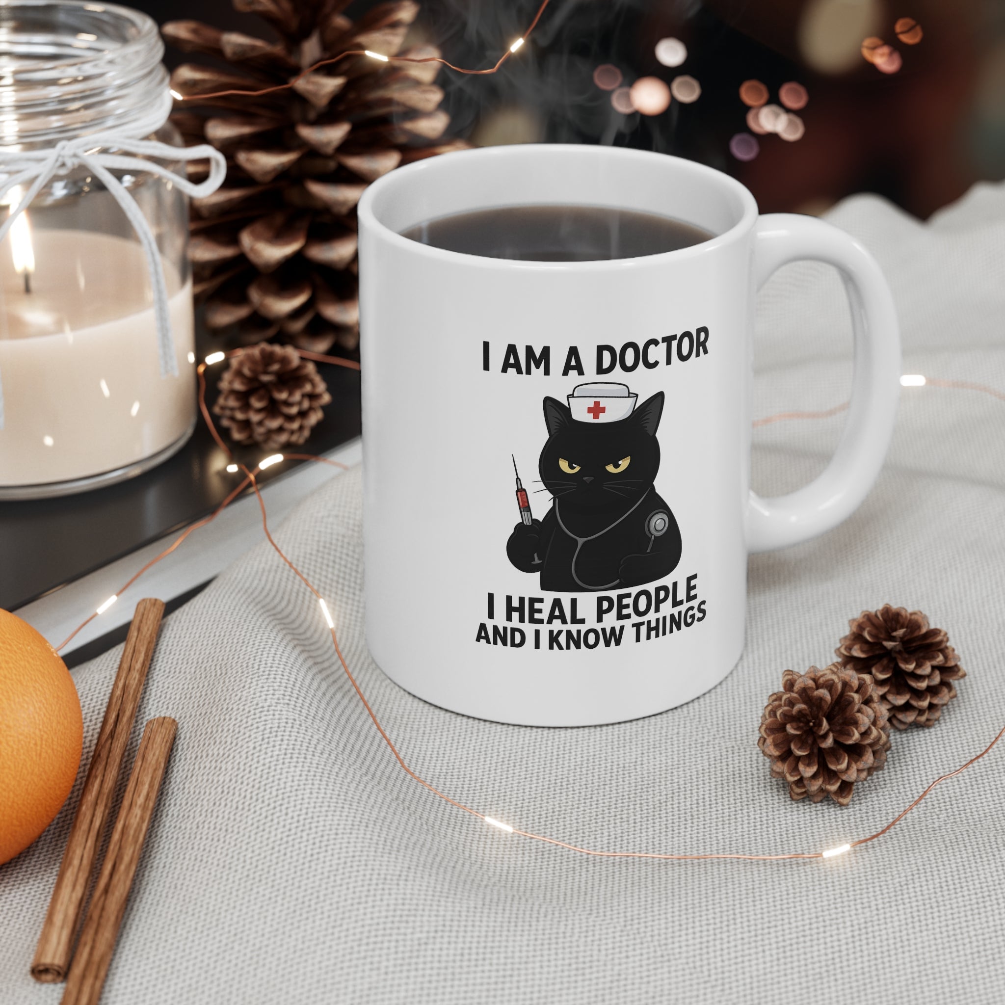 Funny Doctor Cat Mug | Perfect Gift for Nurses and Physicians | Cute Coffee Cup for Healthcare Workers | Animal Lover Mug | Medical Humor