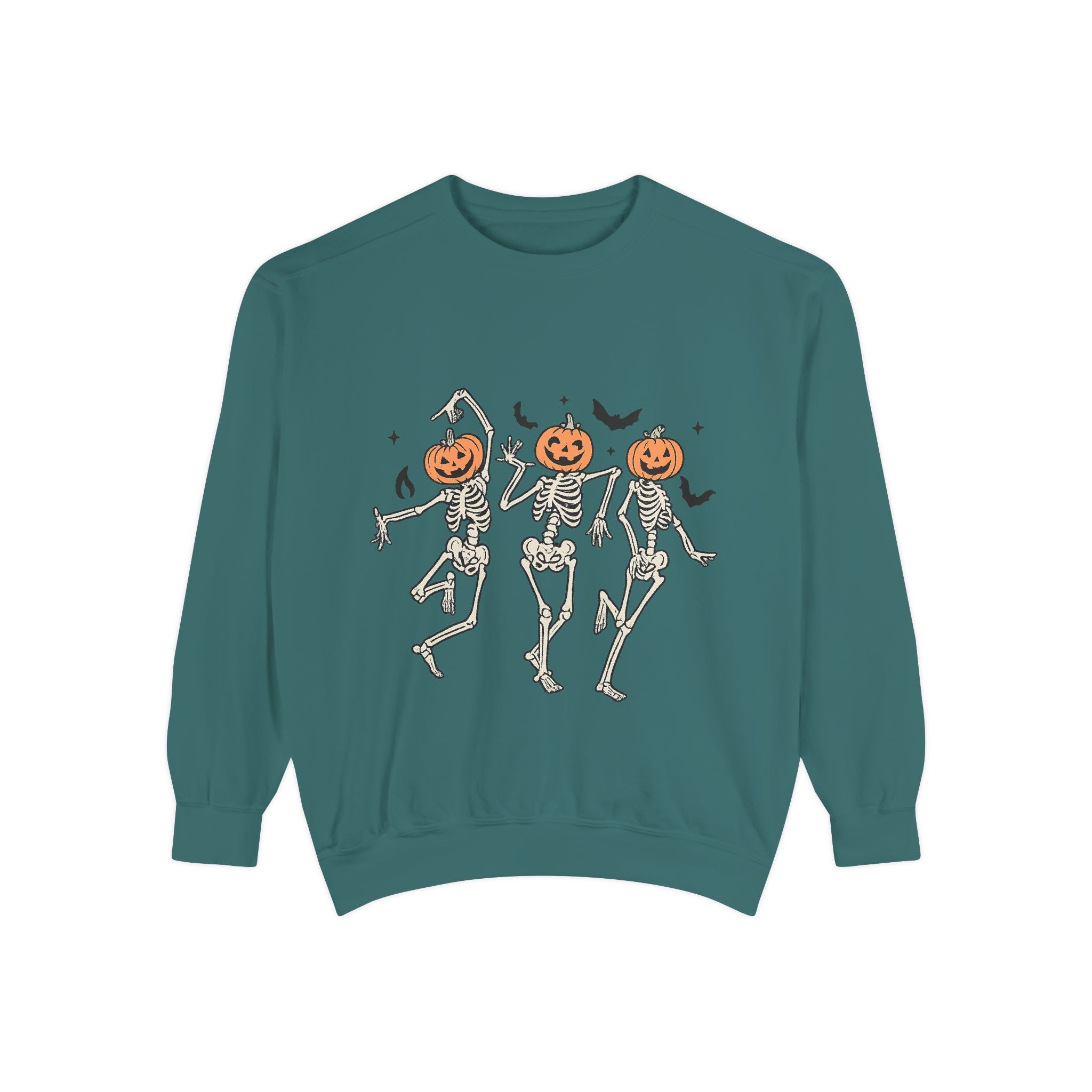 Halloween Skeleton Pumpkin Unisex Sweatshirt, Cozy Fall Apparel, Spooky Season Fashion, Unisex Sweatshirt, Halloween Gift, Casual Outfit