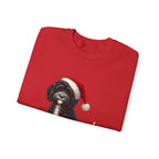 Holiday Labradoodle Sweatshirt – Cute Dog with Santa Hat & Fairy Lights