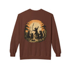 Mystical Animal Gathering Sweatshirt, Cozy Crewneck, Unisex Fleece, Halloween Apparel, Gift for Nature Lovers, Outdoor Adventure