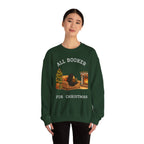 Sweatshirt — "All Booker For Christmas" Cozy Reading Christmas Crewneck