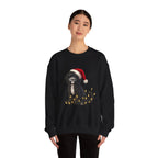 Holiday Labradoodle Sweatshirt – Cute Dog with Santa Hat & Fairy Lights
