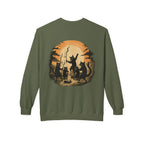 Mystical Animal Gathering Sweatshirt, Cozy Crewneck, Unisex Fleece, Halloween Apparel, Gift for Nature Lovers, Outdoor Adventure