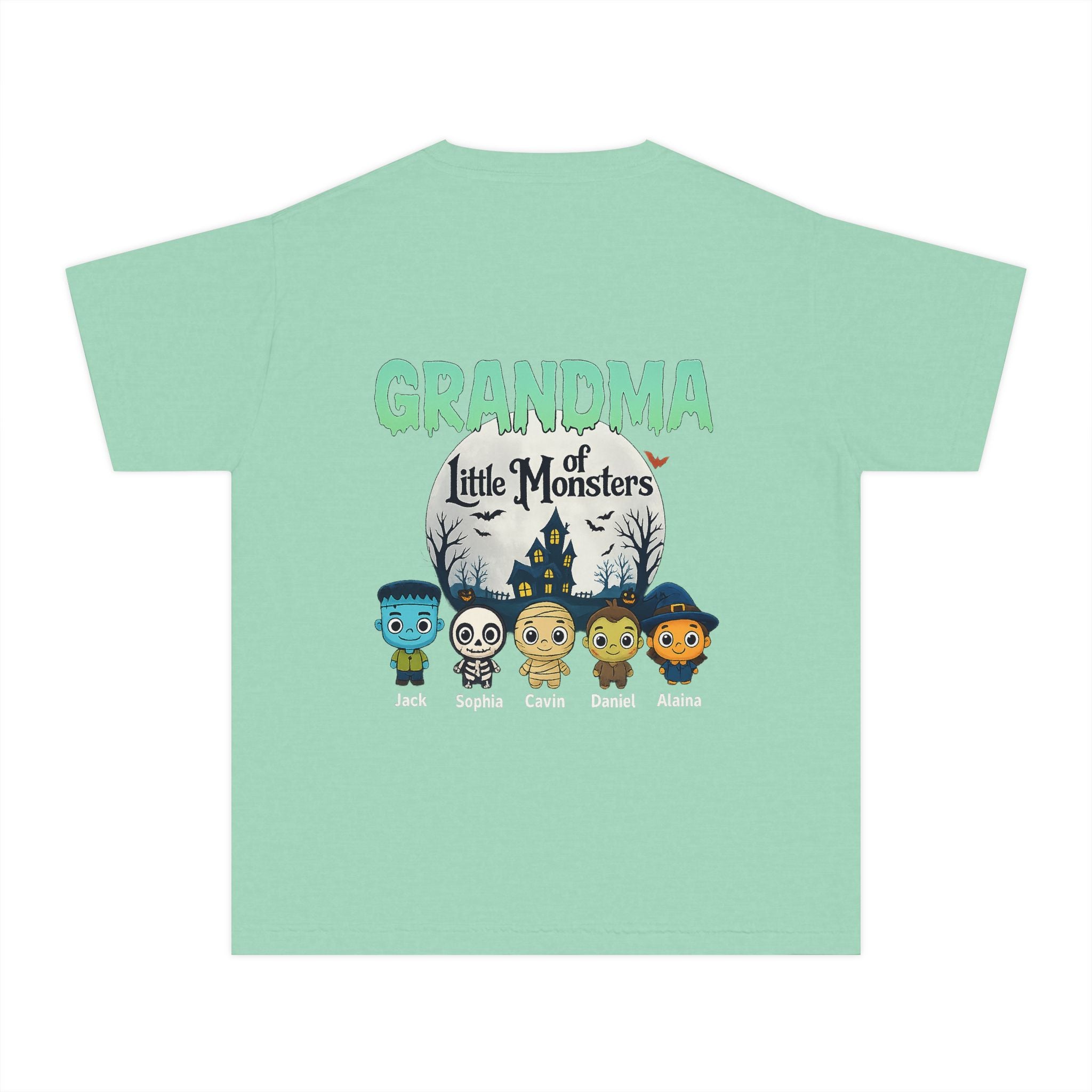 Halloween Grandma T-Shirt – Cute Little Monsters Custom Names