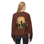 Mystical Animal Gathering Sweatshirt, Cozy Crewneck, Unisex Fleece, Halloween Apparel, Gift for Nature Lovers, Outdoor Adventure