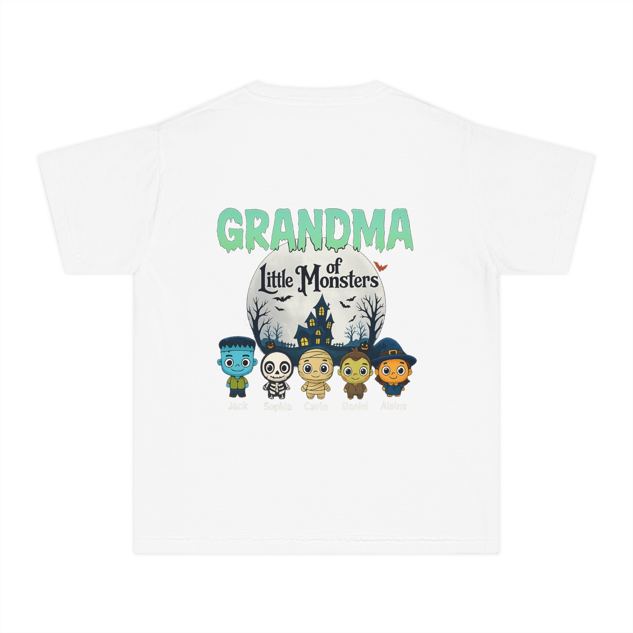 Halloween Grandma T-Shirt – Cute Little Monsters Custom Names