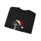 Holiday Labradoodle Sweatshirt – Cute Dog with Santa Hat & Fairy Lights
