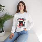 Christmas Cat Sweatshirt — "Meows & Bright" Holiday Crewneck