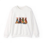 Christmas German Shepherd Sweatshirt – Holiday Dogs in Santa Hats Crewneck