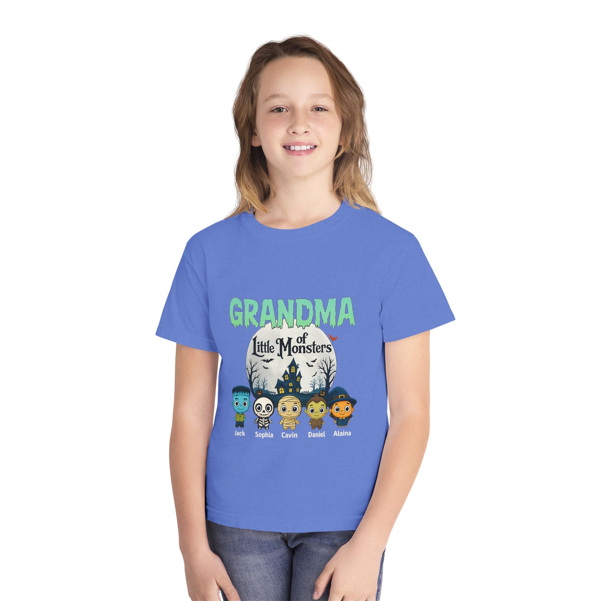 Halloween Grandma T-Shirt – Cute Little Monsters Custom Names