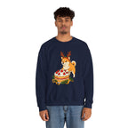 Shiba Inu Reindeer Sweatshirt – Cute Dog with Holiday Cake Crewneck