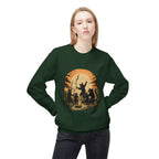 Mystical Animal Gathering Sweatshirt, Cozy Crewneck, Unisex Fleece, Halloween Apparel, Gift for Nature Lovers, Outdoor Adventure