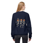 Halloween Skeleton Crewneck Sweatshirt, Unisex Spooky Apparel, Fall Fashion, Pumpkin Head Sweatshirt, Cozy Costume Top