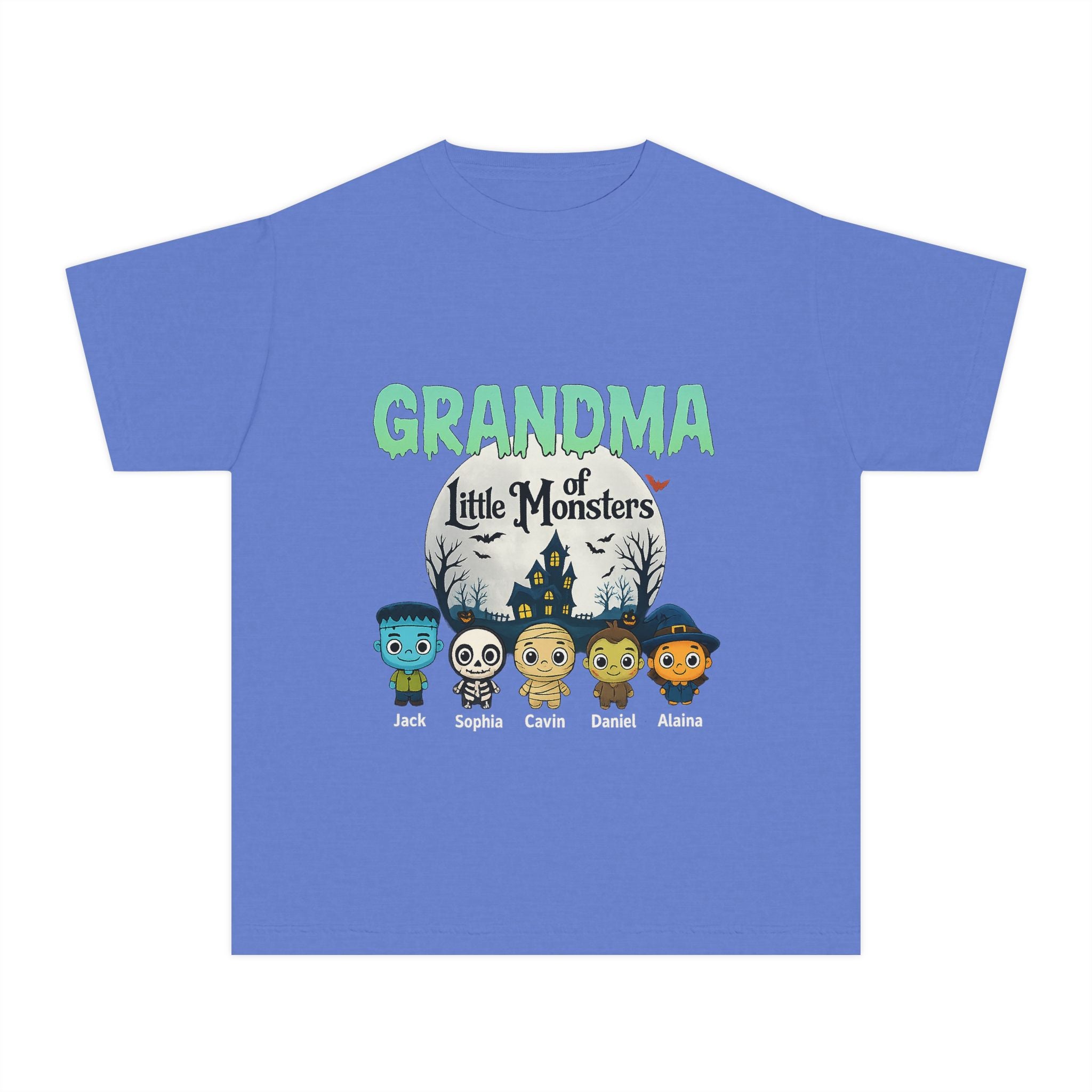 Halloween Grandma T-Shirt – Cute Little Monsters Custom Names