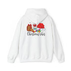 Christmas Vibes Hoodie — Santa Hat, Cookies & Milk Holiday Sweatshirt
