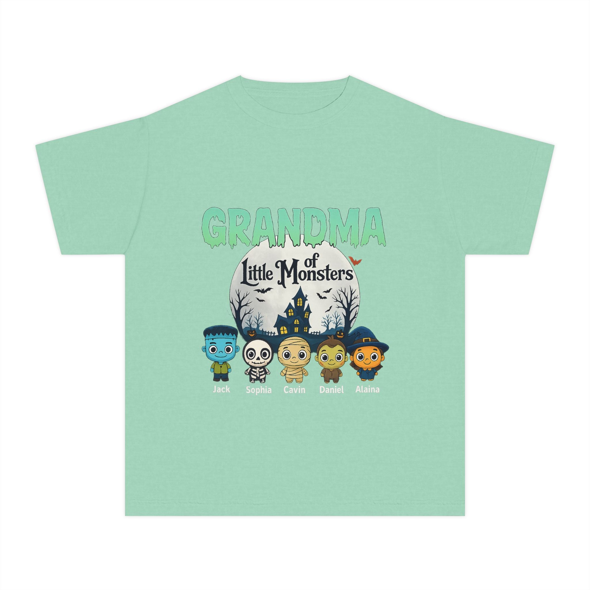 Halloween Grandma T-Shirt – Cute Little Monsters Custom Names