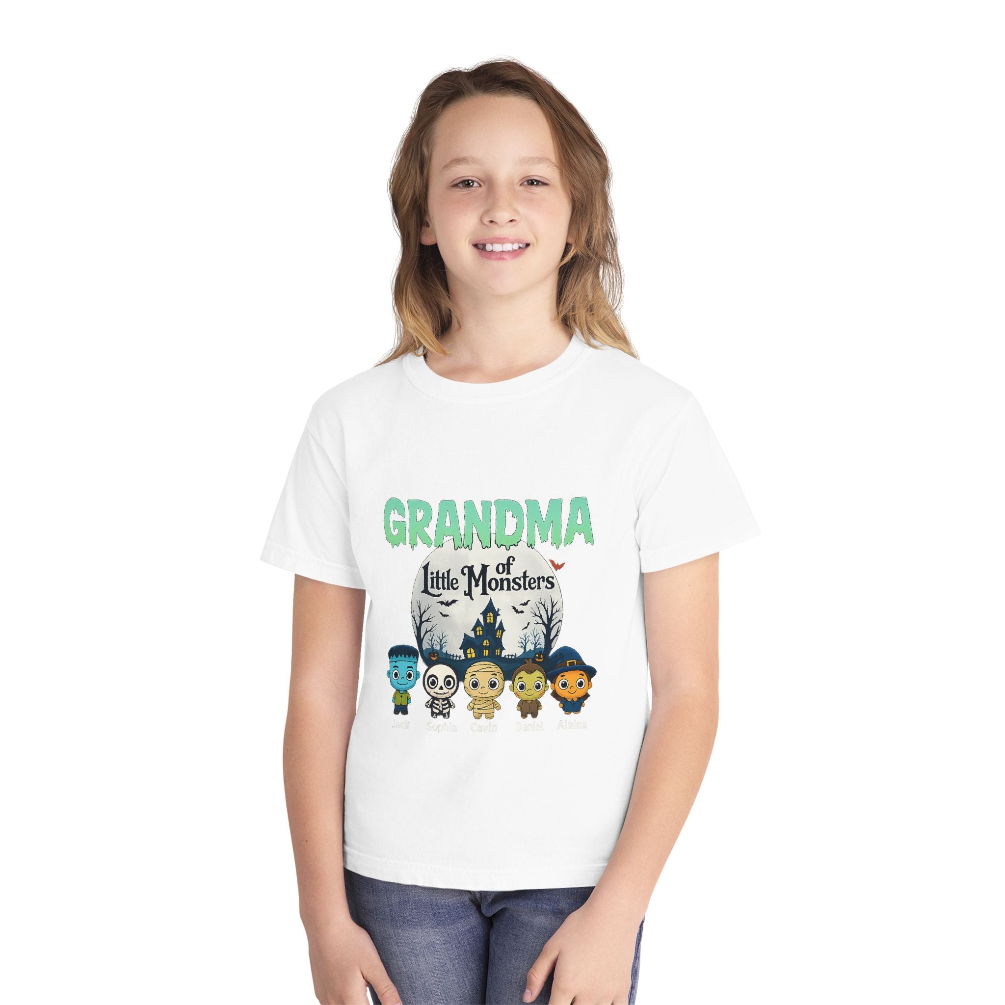 Halloween Grandma T-Shirt – Cute Little Monsters Custom Names