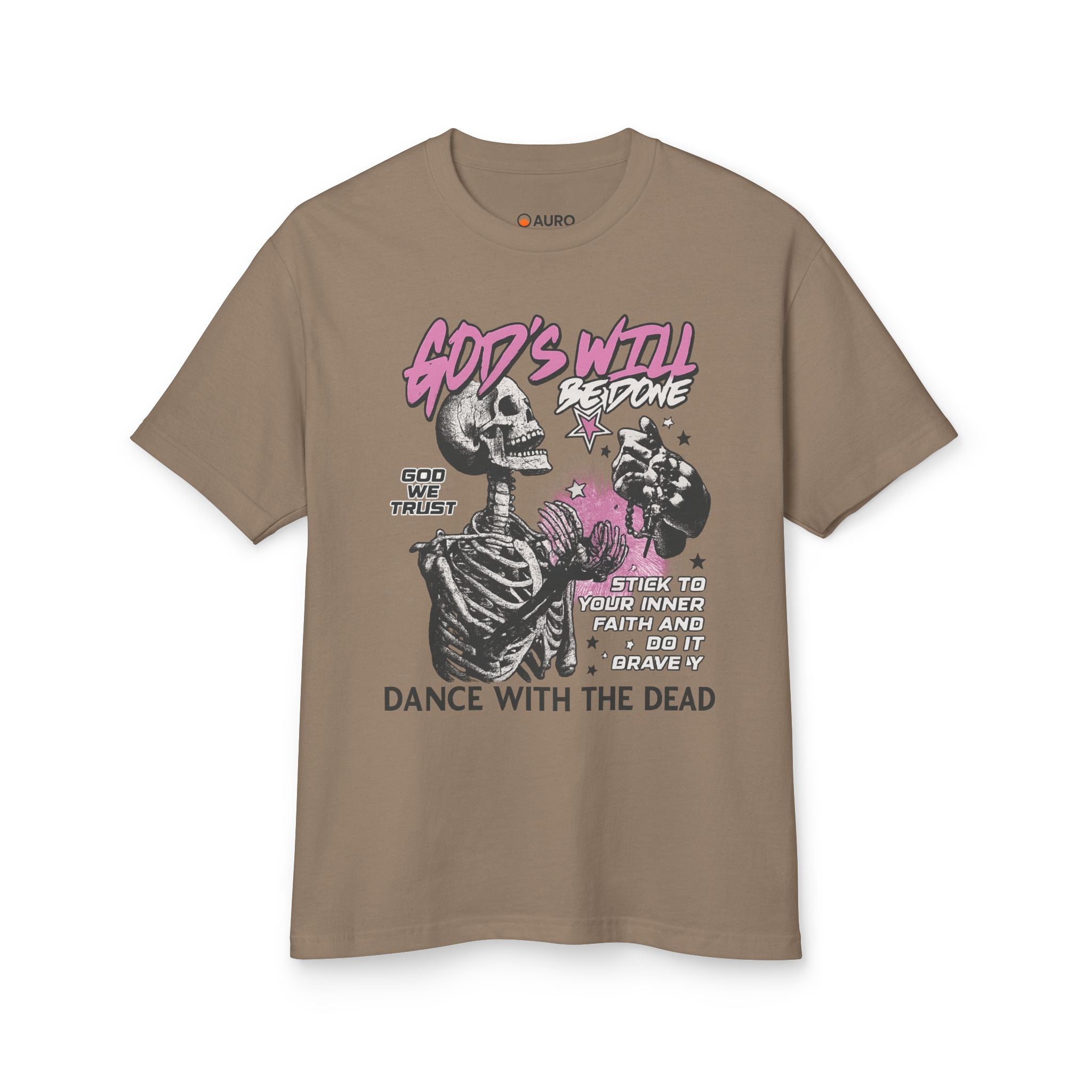 Unisex Heavyweight Cotton Tee - "God's Will Be Done" Graphic Tee, Casual Streetwear, Gift for Him/Her, Halloween, Music Festivals